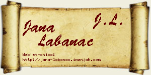 Jana Labanac vizit kartica